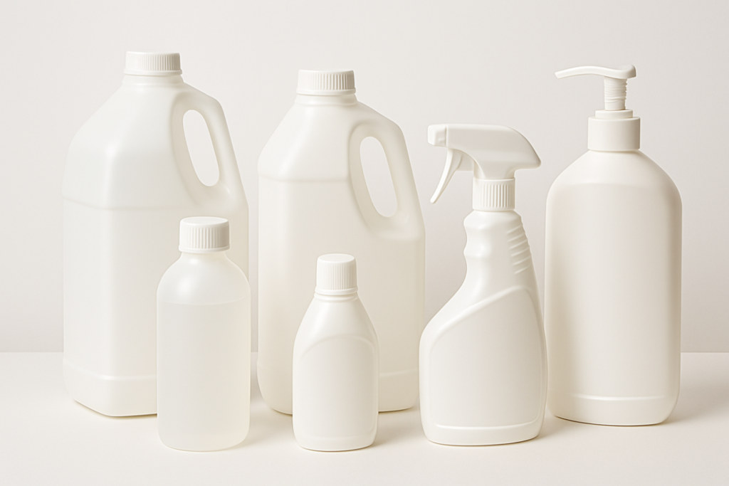 HDPE structure and bottles